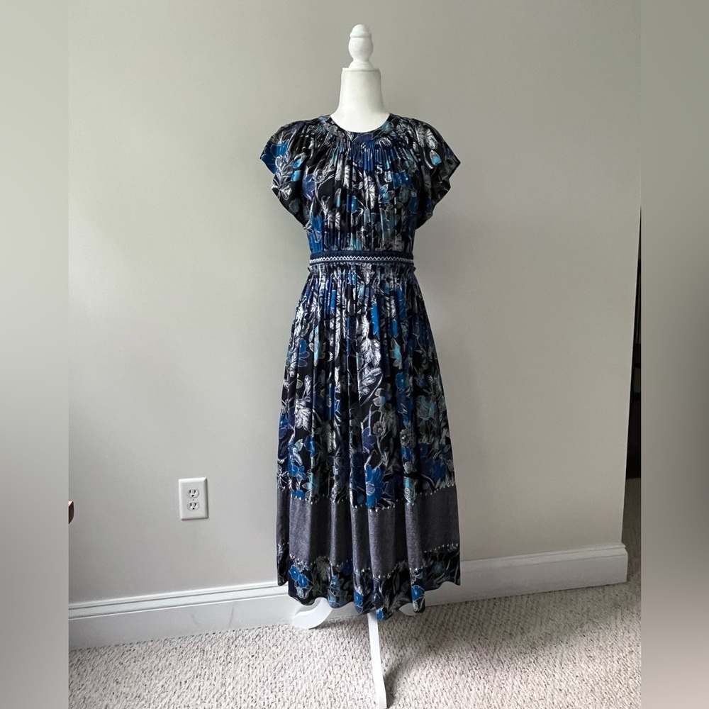 Ulla Johnson Lottie Midi Dress in Lapis